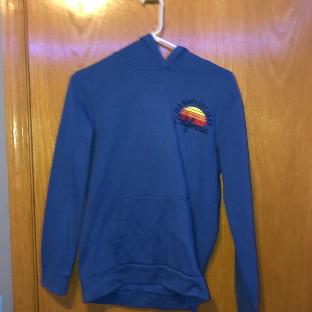 blue old navy sweatshirt
